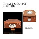 KOSIBATE Ammo Pouch, Genuine Leather Ammo Holder Bag Storage for .22 22LR .38 .45 Hunting Military Belt Gun Ammo Case Brown