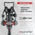 Killer Instinct TEMPR-X Crossbow Kit 405 FPS 195 LB Draw Weight - X CAM Synchronized Design with Lumix 4x32 Scope and Anti-Dry Fire Safety