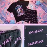 KPop Demon Hunters Officially Licensed Huntrix 2-Pc Pajamas Set Girls 5–14 Yrs, Lounge Set T Shirt Shorts, Gifts for Girls (5-6 Years, Black Huntrix)