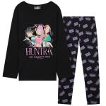 KPop Demon Hunters 2 Pc Pajamas Girls Teens 5–14 Yrs Officially Licensed T Shirt PJ Pants Huntrix Saja Boys Gifts for Girls (7-8 Years, Black Huntrix)