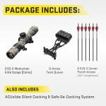 TenPoint Flatline 460 Crossbow - 460 FPS - Fastest Compact Crossbow on The Market - Includes 100-Yard EVO-X Marksman Elite Scope, ACUslide Cocking & De-Cocking System & 6 EVO-X 16 Carbon Arrows