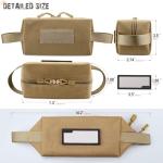 LIVANS Tactical Ammo Storage Pouch for Bullet 2-Pack Canvas Zipper Pouch Small Tool Bag Multi-Purpose Storage Organizer with ID Patch