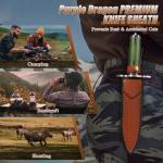 Purple Dragon Fixed Blade Knife with Sheath,Camping Knife with Damascus-Style Blade Pattern, Damascus Knife with Green Pakkawood Handle for Bushcraft,Survival&Outdoor Use