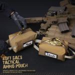 LIVANS Tactical Ammo Storage Pouch for Bullet 2-Pack Canvas Zipper Pouch Small Tool Bag Multi-Purpose Storage Organizer with ID Patch