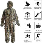 LYLPYHDP Ghillie Suit, Kids Adult 3D Leafy Camouflage Clothing, Camo Suit for Turkey Hunting, Hunting for Outdoor Game and Halloween