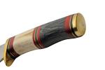 SZCO Supplies 203456 Bone and Wood Handled Outdoor Hunting Knife with Leather Sheath, 11.5" Length