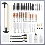 ANALIM 107pc Universal Gun Cleaning Kit for Pistol, Shotgun, Rifle, Handgun, Airgun, Revolver and Gun Accessories, Cleaning Kit withPortable Case, Brushes, Jags