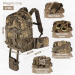 BLISSWILL Hunting Backpack Hunting Day Pack with rifle holder Hunting Gear Accessories gift for men(Rock Bark)