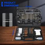 ANALIM 107pc Universal Gun Cleaning Kit for Pistol, Shotgun, Rifle, Handgun, Airgun, Revolver and Gun Accessories, Cleaning Kit withPortable Case, Brushes, Jags