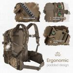 BLISSWILL Hunting Backpack Hunting Day Pack with rifle holder Hunting Gear Accessories gift for men(Rock Bark)