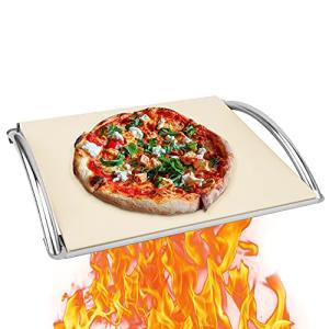 Skyflame Rectangular Ceramic Pizza Stone with Frame