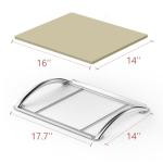 Skyflame Rectangular Ceramic Pizza Stone with Frame