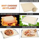Skyflame Rectangular Ceramic Pizza Stone with Frame