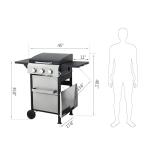 3-Burner Propane Gas Grill with Side Table