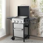 3-Burner Propane Gas Grill with Side Table
