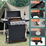 ARCLIS 4 Burner Propane Gas Grill with Side Shelves