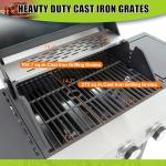 4 Burner Propane Gas Grill with Cart and Wheels