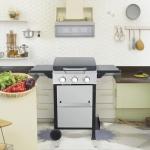 3-Burner Propane Gas Grill with Side Table