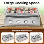 Portable Tabletop Propane Grill for Outdoor Cooking