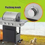 4 Burner Propane Gas Grill with Cart and Wheels