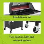4 Burner Propane Gas Grill with Cart and Wheels