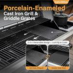 Sophia & William 6-Burner Gas BBQ Grill, Black