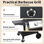 Cyphyja 3-Burner Gas Grill for Summer BBQ