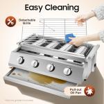 Portable Tabletop Propane Grill for Outdoor Cooking