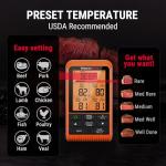 ThermoPro TP829 Wireless Meat Thermometer with 4 Probes