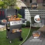 Cyphyja 3-Burner Gas Grill for Summer BBQ