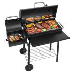 Realcook Charcoal Grill and Offset Smoker Combo