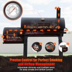 Realcook Charcoal Grill and Offset Smoker Combo