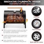 Joyfair Portable Charcoal Grill with Built-In Thermometer