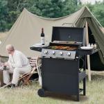 ARCLIS 4 Burner Propane Gas Grill with Side Shelves