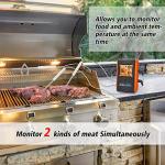 Wireless Meat Thermometer with 3 Probes for Grilling