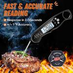 Instant Read Waterproof Meat Thermometer for Grilling