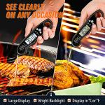 Instant Read Waterproof Meat Thermometer for Grilling