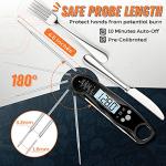Instant Read Waterproof Meat Thermometer for Grilling