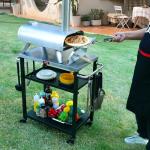 3-Tier Rolling Kitchen Cart for Indoor/Outdoor Use