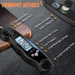 Instant Read Waterproof Meat Thermometer for Grilling