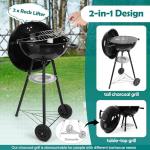 HaSteeL 18" Portable Charcoal Grill with Wheels