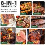 8-in-1 Wood Pellet Grill & Smoker with Probe