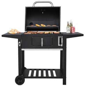 Royal Gourmet 24-Inch Charcoal Grill with Side Tables