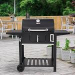 Royal Gourmet 24-Inch Charcoal Grill with Side Tables