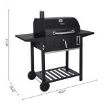 Royal Gourmet 24-Inch Charcoal Grill with Side Tables