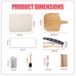 ZONZEST 8-Piece Pizza Stone Set for Grilling