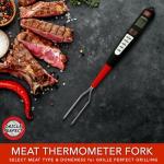 Digital Meat Thermometer Fork for Quick BBQ Temp