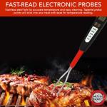 Digital Meat Thermometer Fork for Quick BBQ Temp