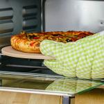 OVENTE 13” Ceramic Pizza Stone with Rack