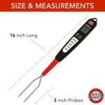 Digital Meat Thermometer Fork for Quick BBQ Temp